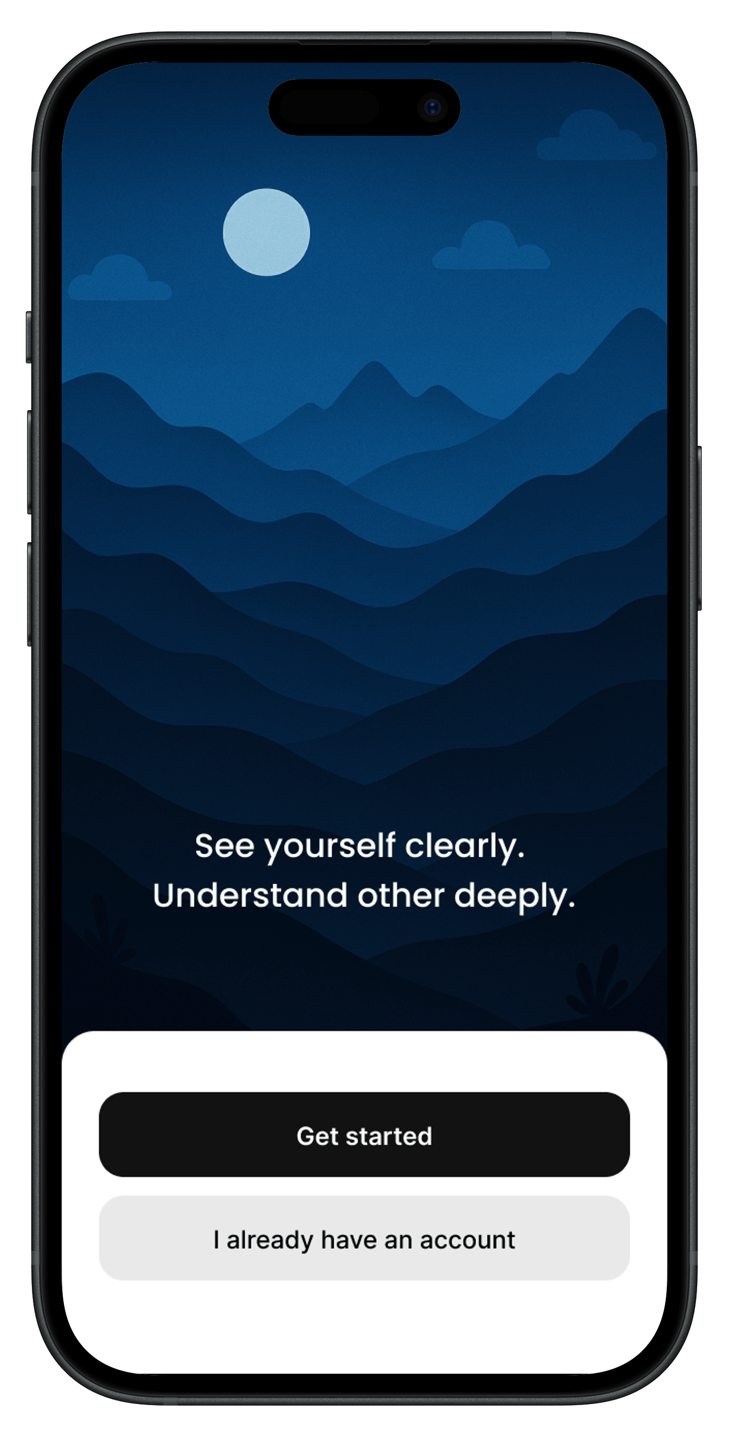 Fiveminds personality test mockup